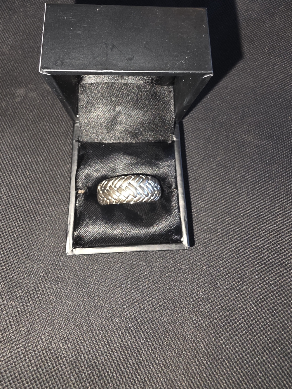 EFFY Men's Sterling Silver Braided Ring Size 10